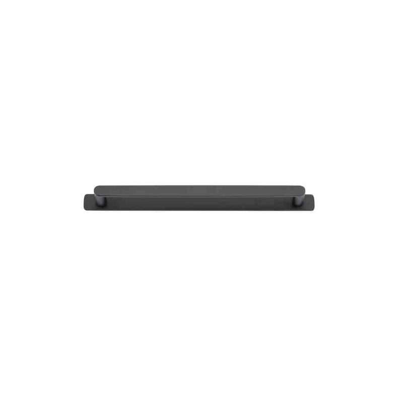Cabinet Pull Osaka With Backplate Matt Black 256mm