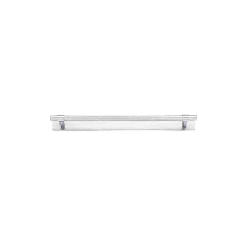 Cabinet Pull Helsinki With Backplate Brushed Chrome 256mm