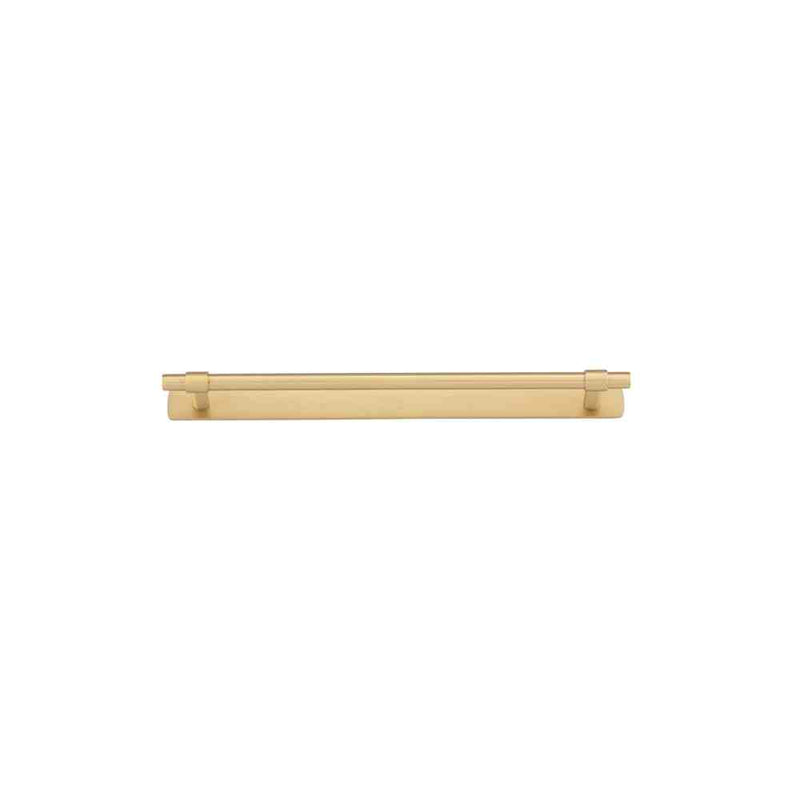 Cabinet Pull Helsinki With Backplate Brushed Brass 256mm