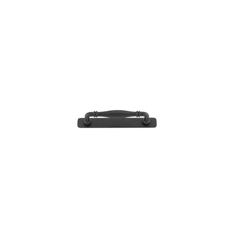 Cabinet Pull Sarlat With Backplate With Backplate Matt Black 128mm