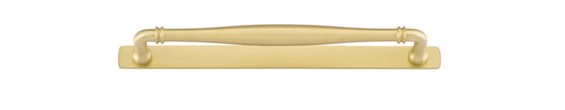 Cabinet Pull Sarlat With Backplate Brushed Gold PVD 256mm