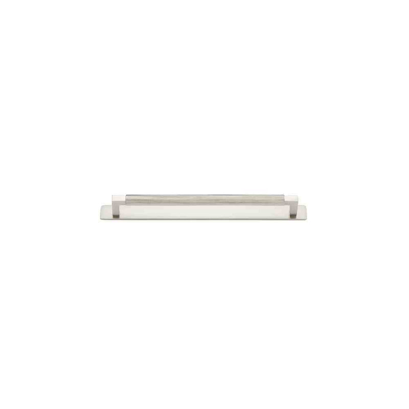 Cabinet Pull Brunswick With Backplate Satin Nickel 256mm