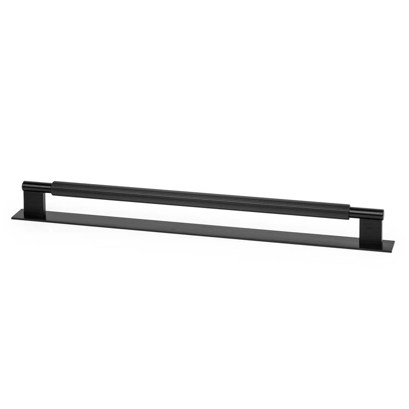 Momo Arpa D Handle Backplate 320mm Dull Brushed Black