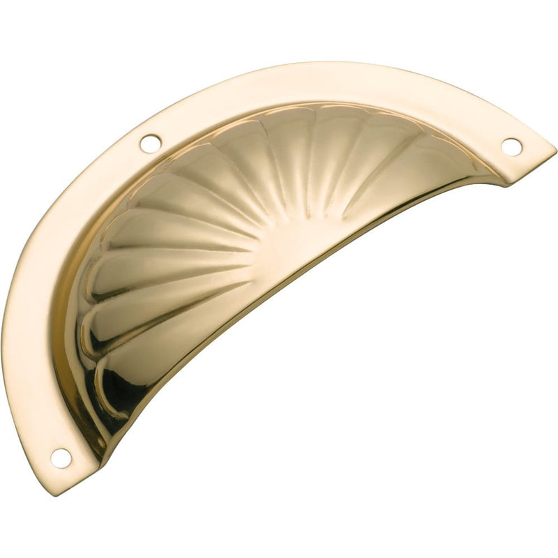 Drawer Pull Sheet Brass Fluted Polished Brass