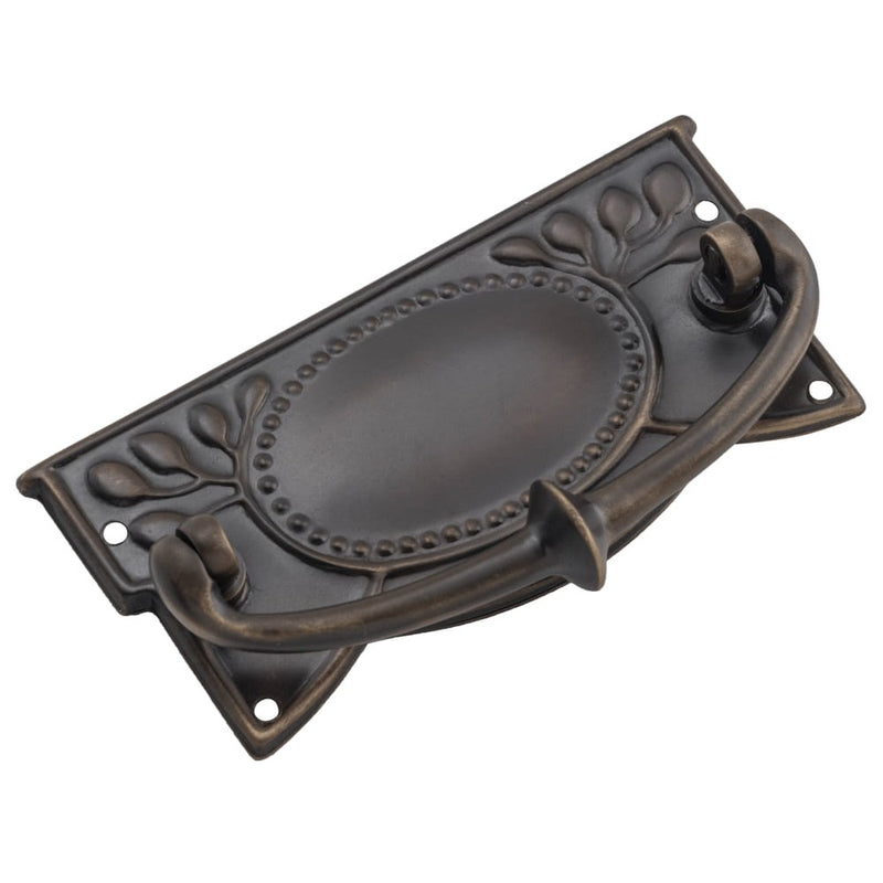 Cabinet Pull Handle Sheet Brass Edwardian Antique Brass