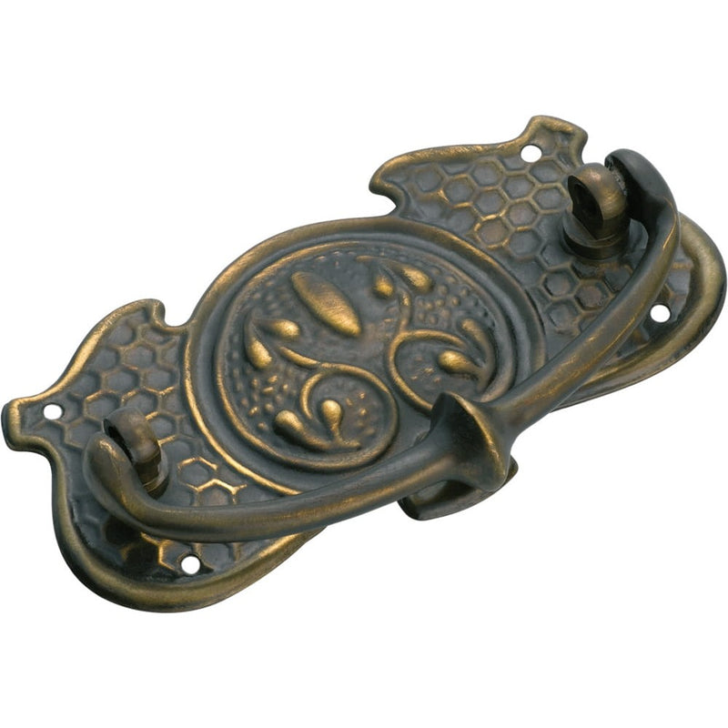 Cabinet Pull Handle Sheet Brass Nouveau Antique Brass