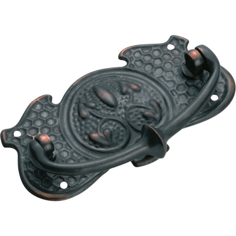 Cabinet Pull Handle Sheet Brass Nouveau Antique Copper