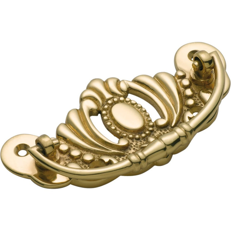 Cabinet Pull Handle Victorian Large Polished Brass