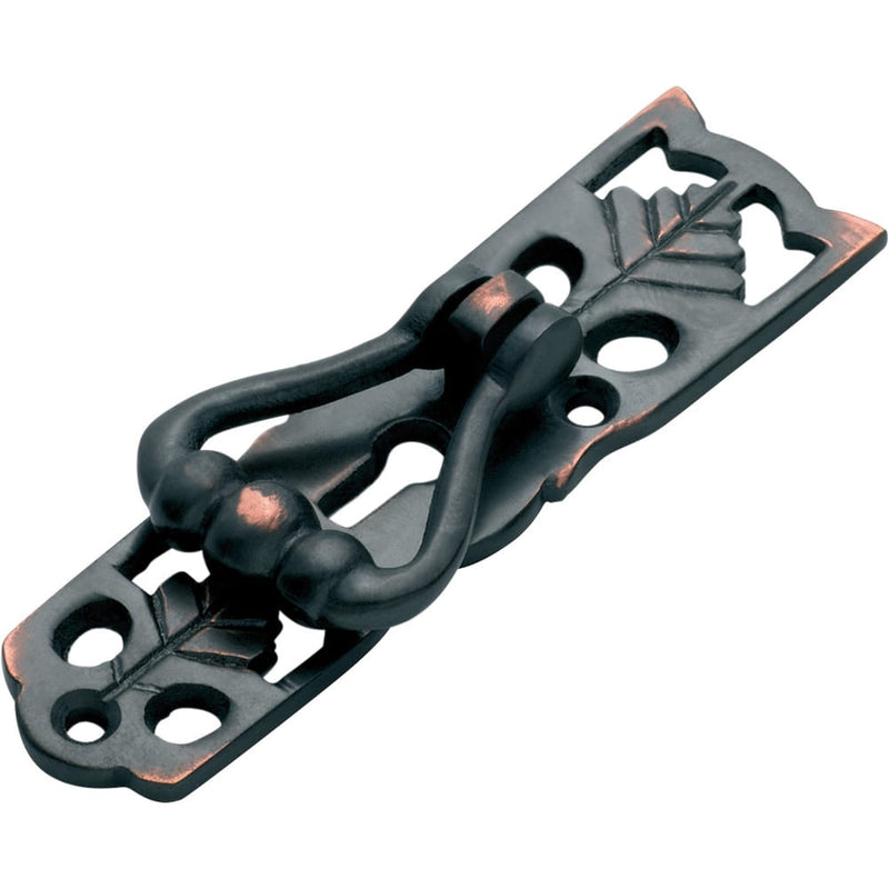 Cabinet Pull Handle Pedestal Maple Leaf Antique Copper