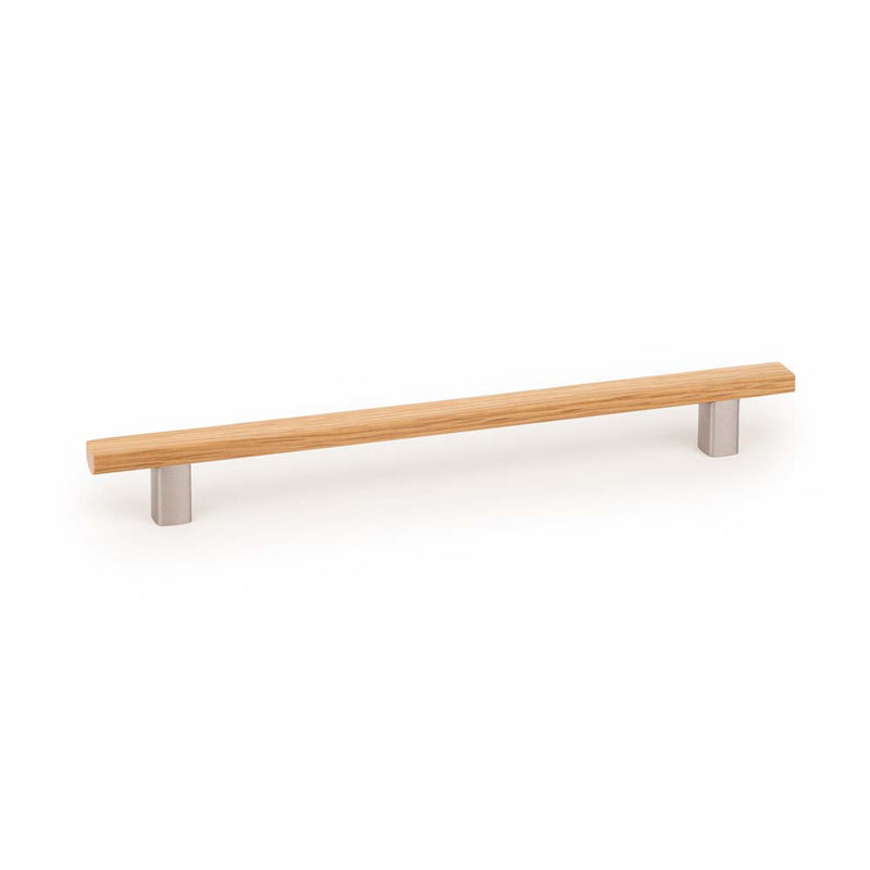Momo Ara Timber D Handle 224mm Oak With Stainless Steel Posts