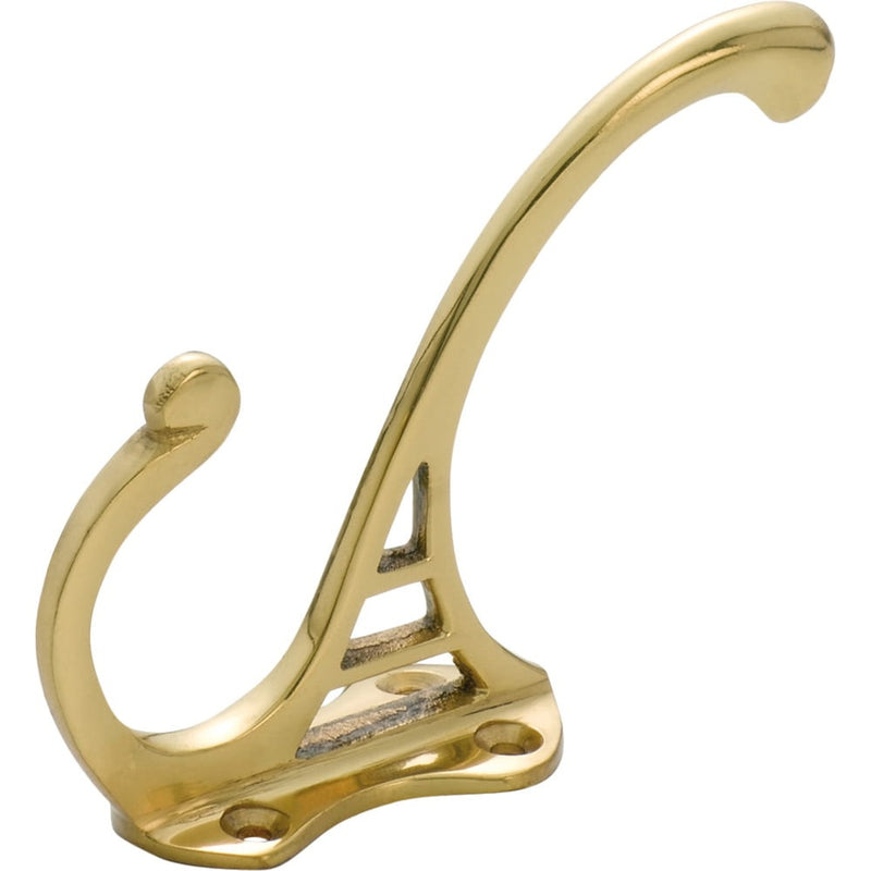 Hat & Coat Hook Federation Polished Brass H95xP70mm
