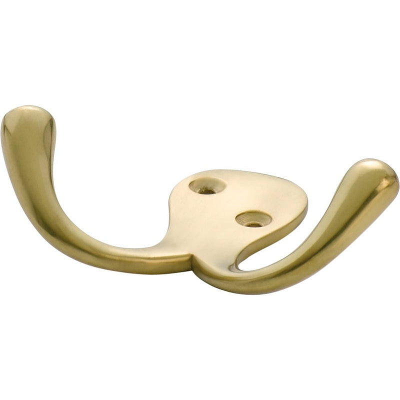 Robe Hook Double Polished Brass H75xP30mm