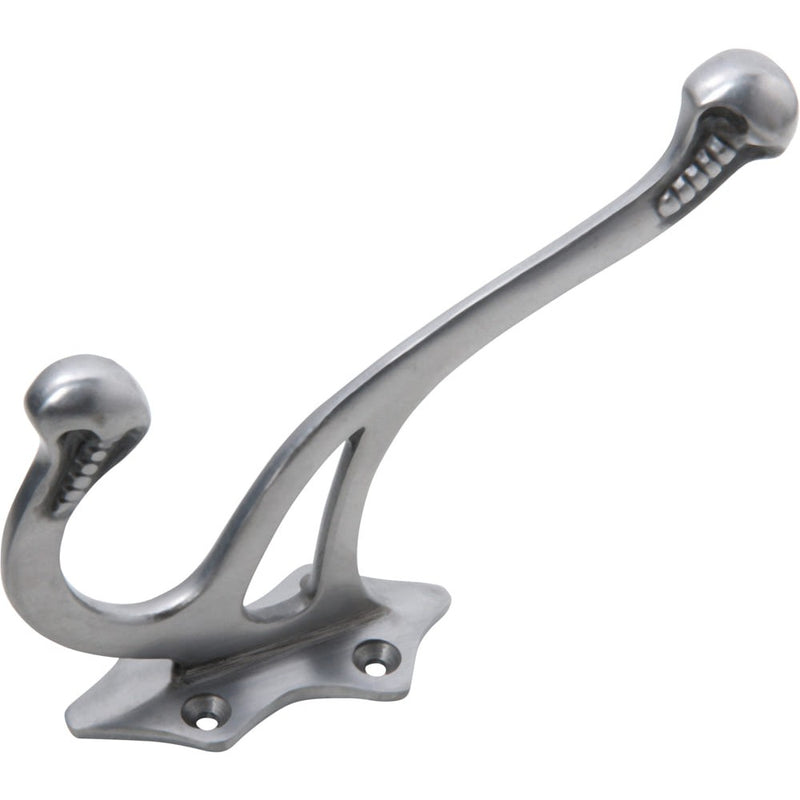 Hat & Coat Hook Victorian Iron Polished Metal H145xP100mm