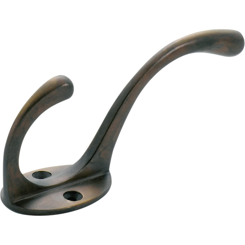 Hat & Coat Hook Victorian Antique Brass H110xP50mm