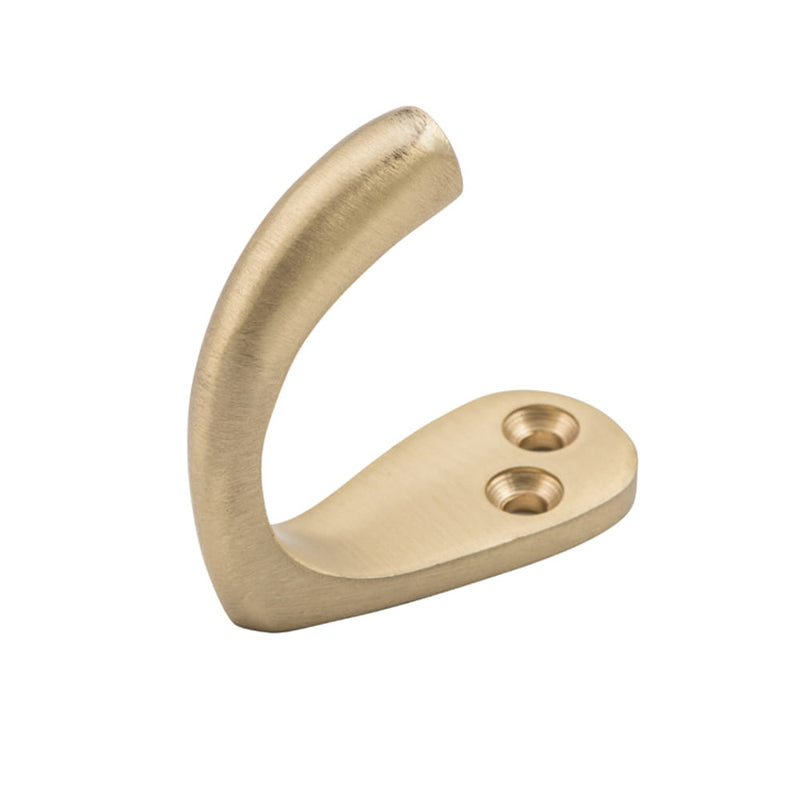 Robe Hook Single Satin Brass H45xP42mm