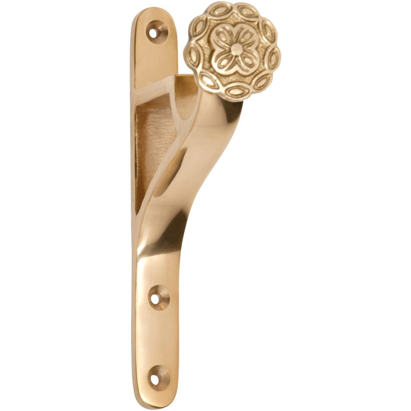 Curtain Bracket End Polished Brass ID19mm