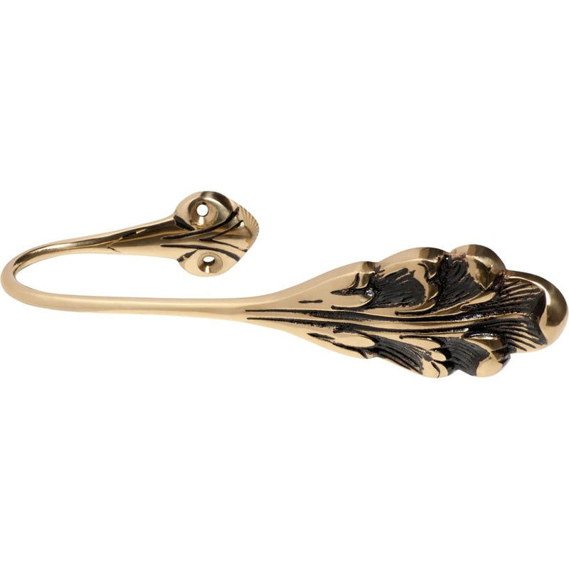 Curtain Sweep Floral Polished Brass L170mm