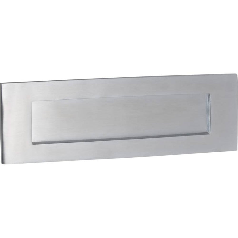 Letter Plate Satin Chrome 300 x 100mm