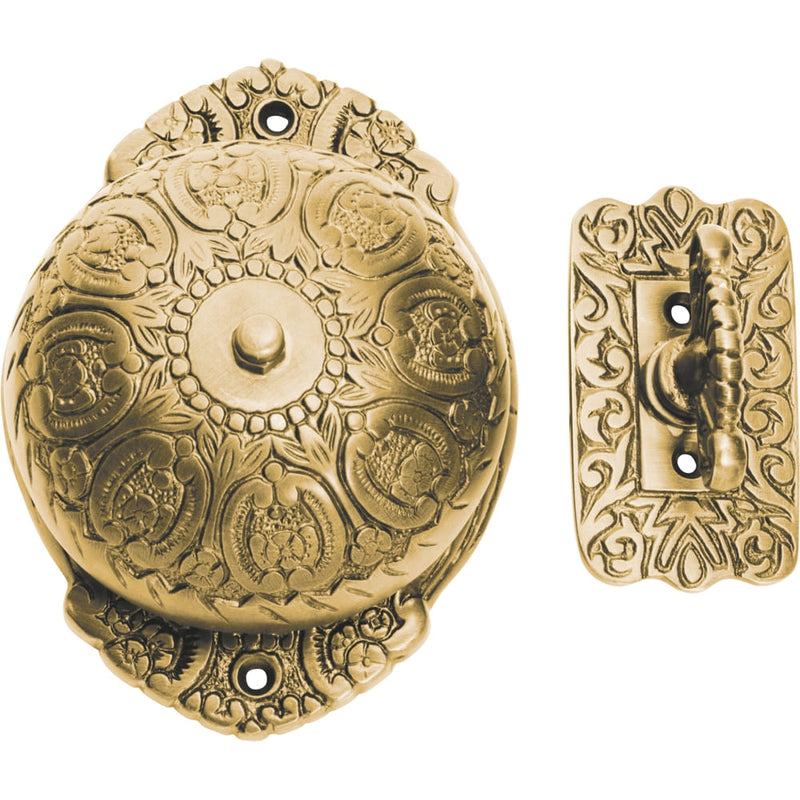 Turn Bell Ornate Polished Brass H125xW92mm