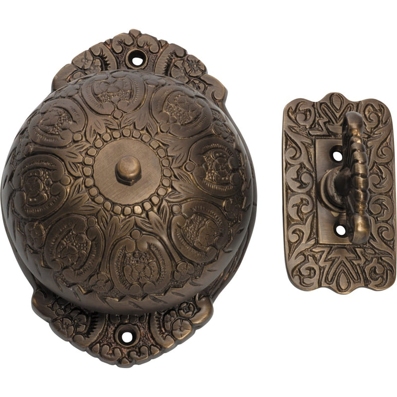 Turn Bell Ornate Antique Brass H125xW92mm