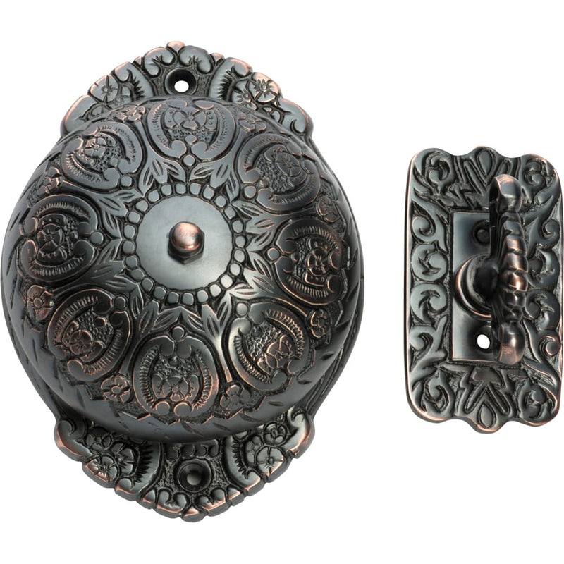 Turn Bell Ornate Antique Copper H125xW92mm