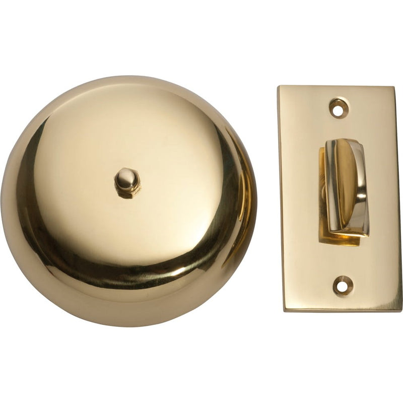 Turn Bell Plain Polished Brass D90mm