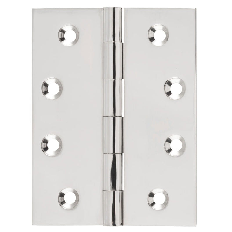 Hinge Fixed Pin Polished Nickel H100xW75mm