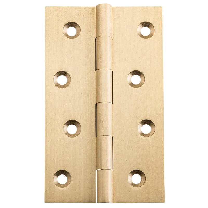 Hinge Fixed Pin Satin Brass H100xW60mm