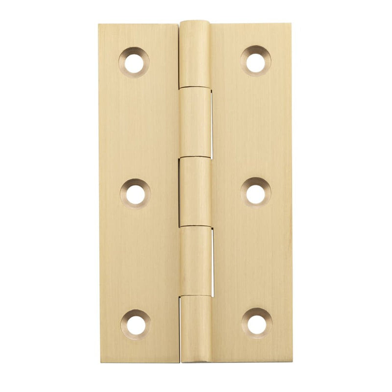 Hinge Fixed Pin Satin Brass H89xW50mm