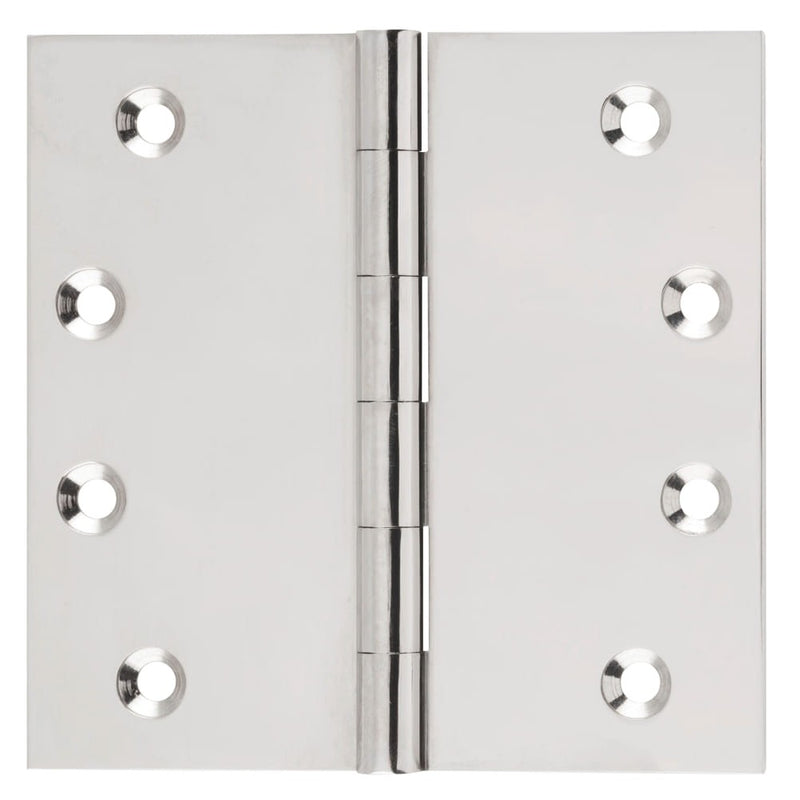 Hinge Fixed Pin Polished Nickel H100xW100mm
