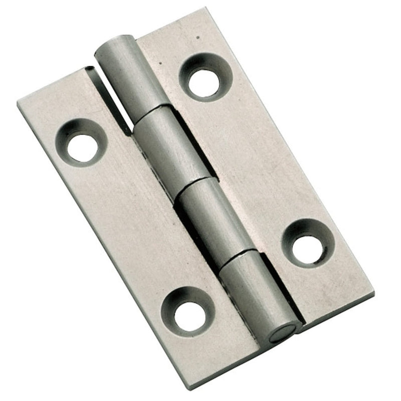 Cabinet Hinge Fixed Pin Satin Chrome H38xW22mm