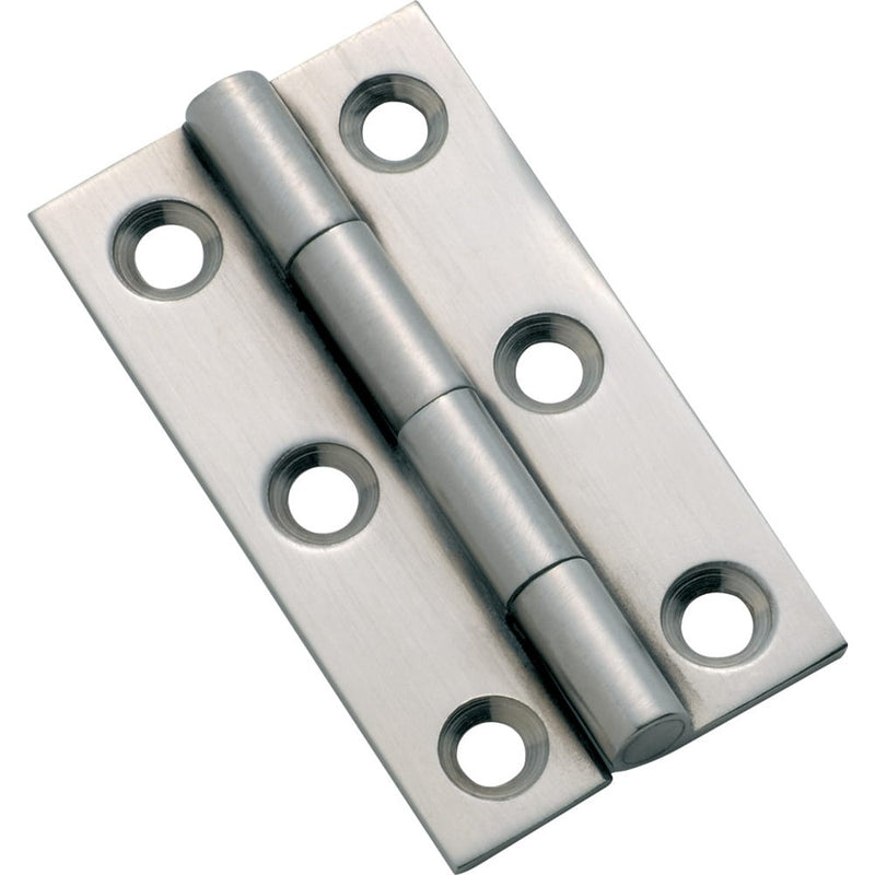 Cabinet Hinge Fixed Pin Satin Chrome H50xW28mm