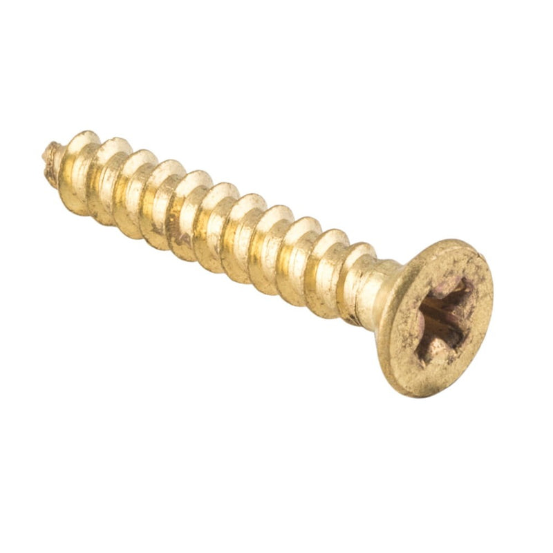 Screw Hinge Packet 50 Polished Brass L25mm 8 Gauge