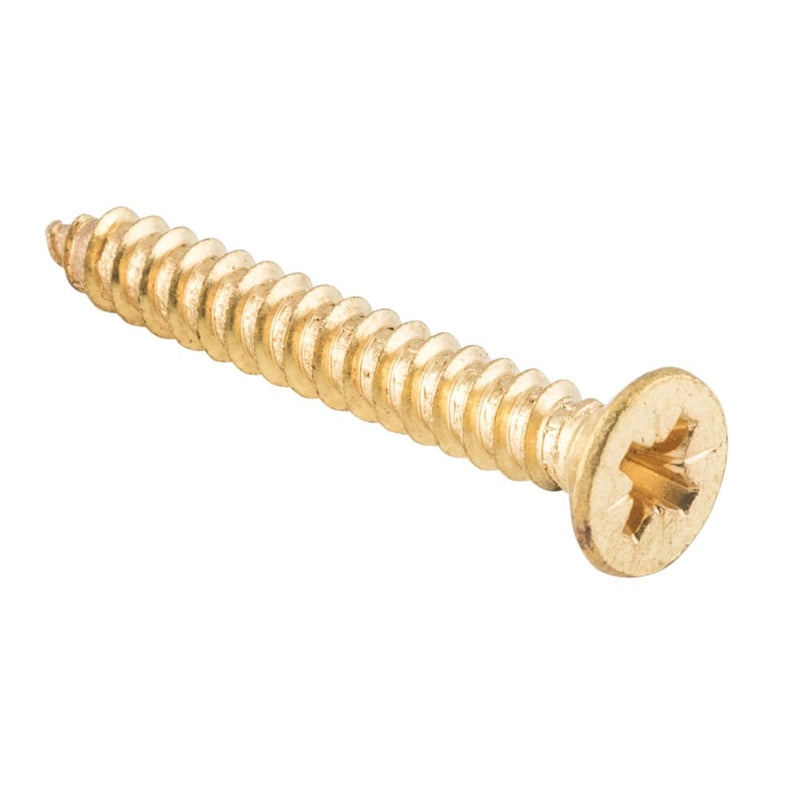 Screw Hinge Packet 50 Polished Brass L32mm 10 Gauge