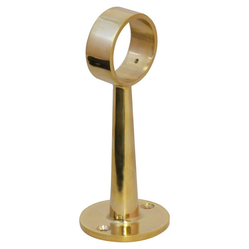 Bar Foot Rail Bracket 38mm Upright Brass