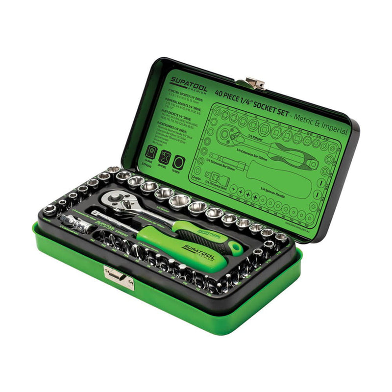 Socket Set 40pce 1/4 Dr