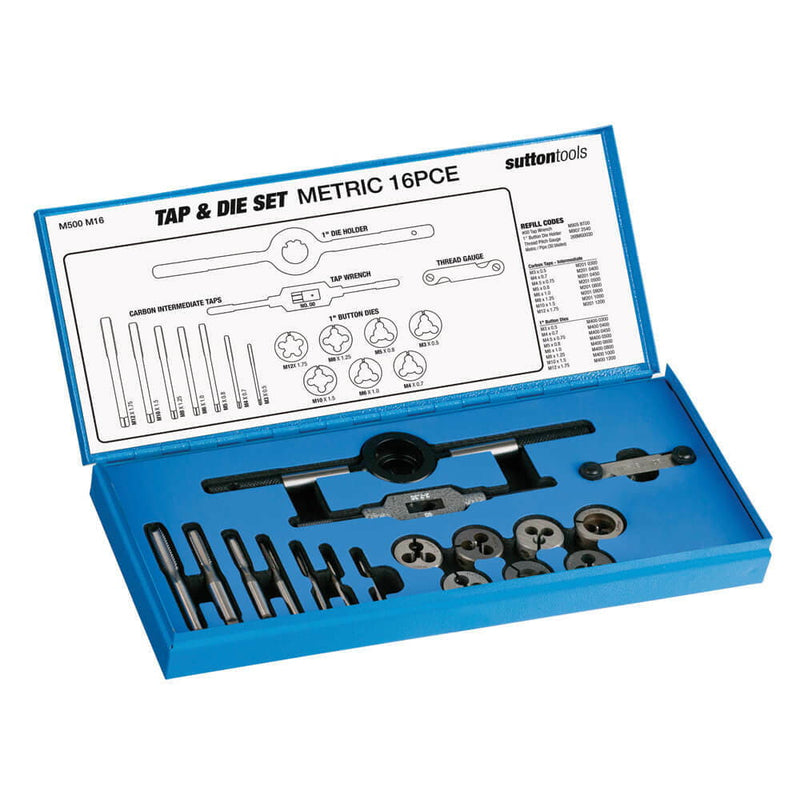 Tap & Die Set Metric M3-M12