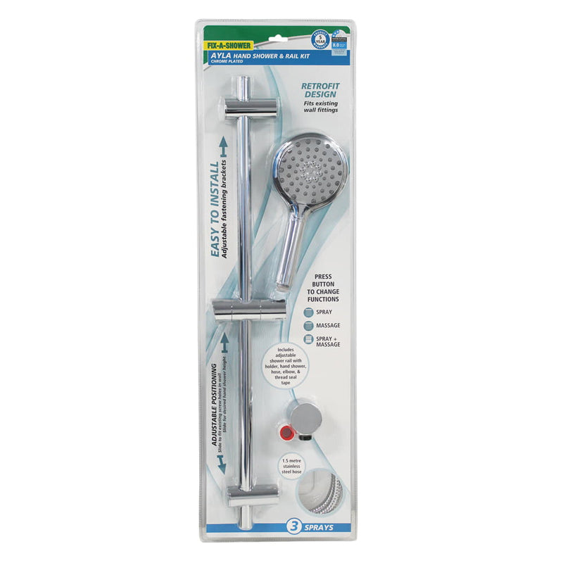 Shower Rail Kit AYLA CP 3F