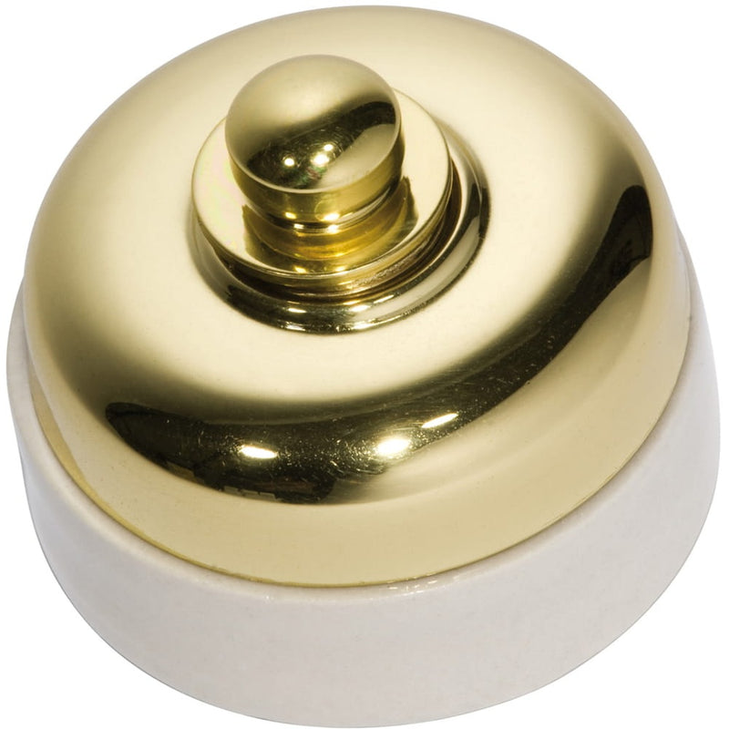 Fan Controller Ivory Porcelain Base Polished Brass