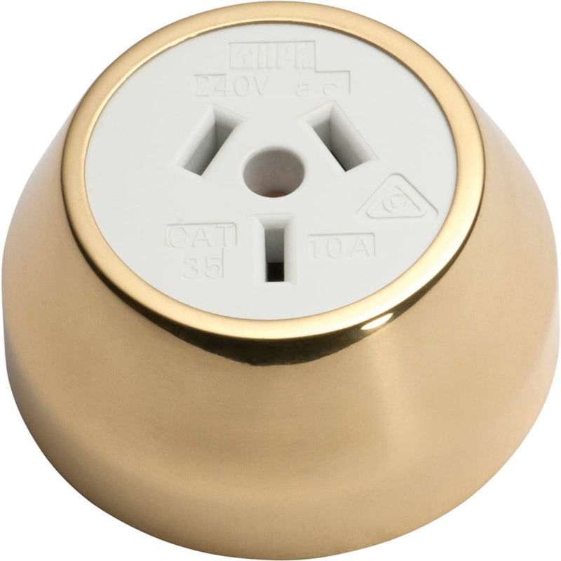 Socket Federation White Mechanism Polished Brass