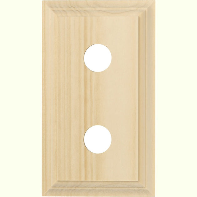 Switch Socket Block Classic Double Pine | Paddington Hardware