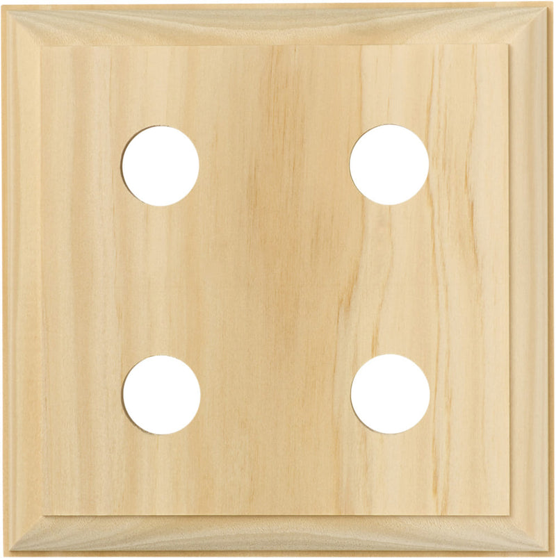 Switch Socket Block Traditional Quad Pine