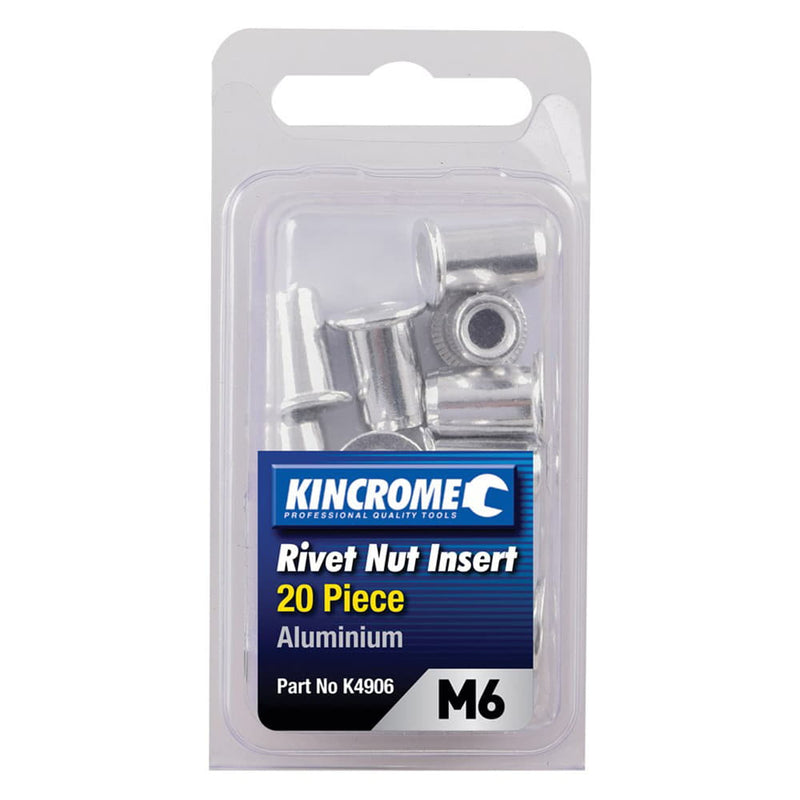 Rivet Nut M6 Pk20 Alum