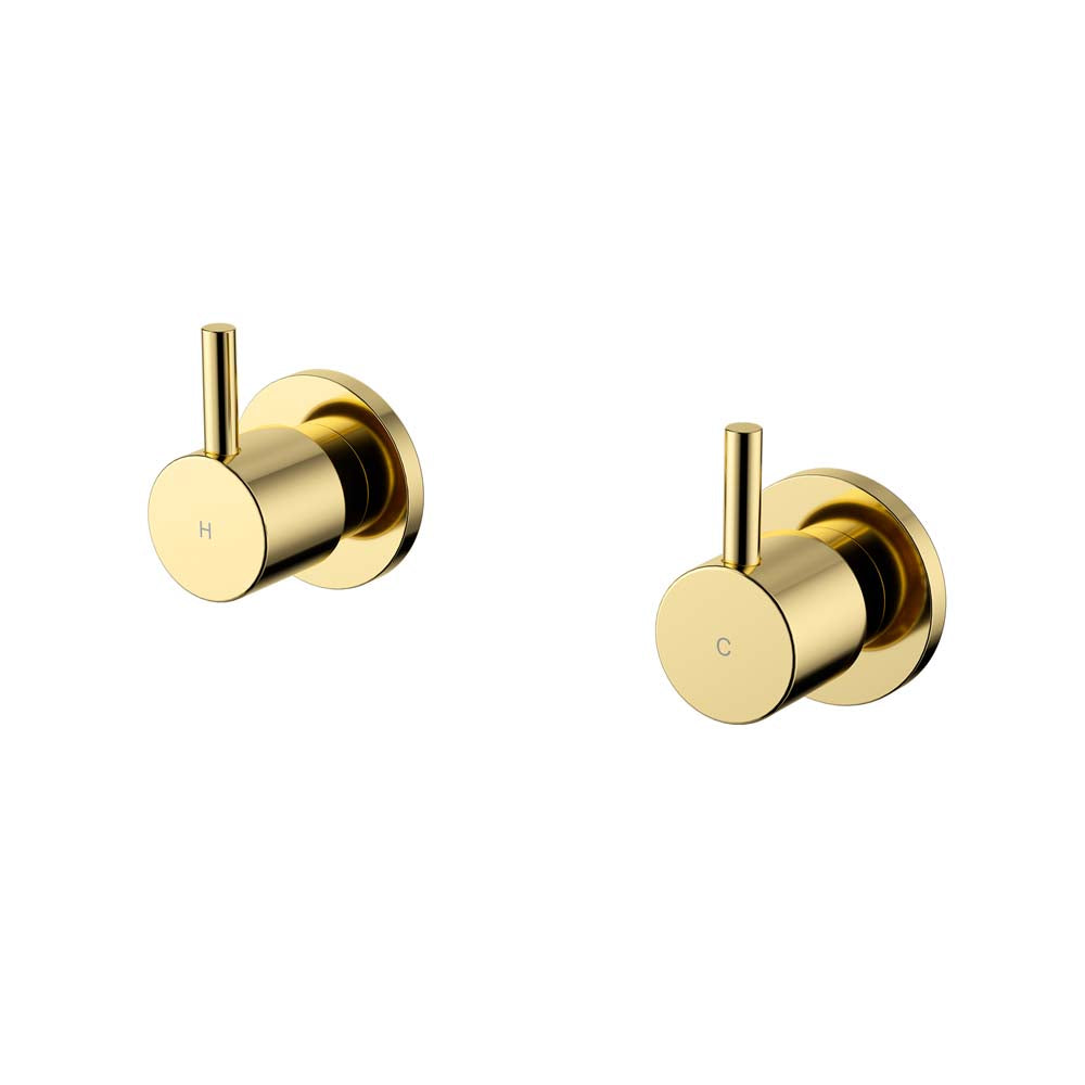 Star Mini Wall Top Assemblies PVD Polished Brass