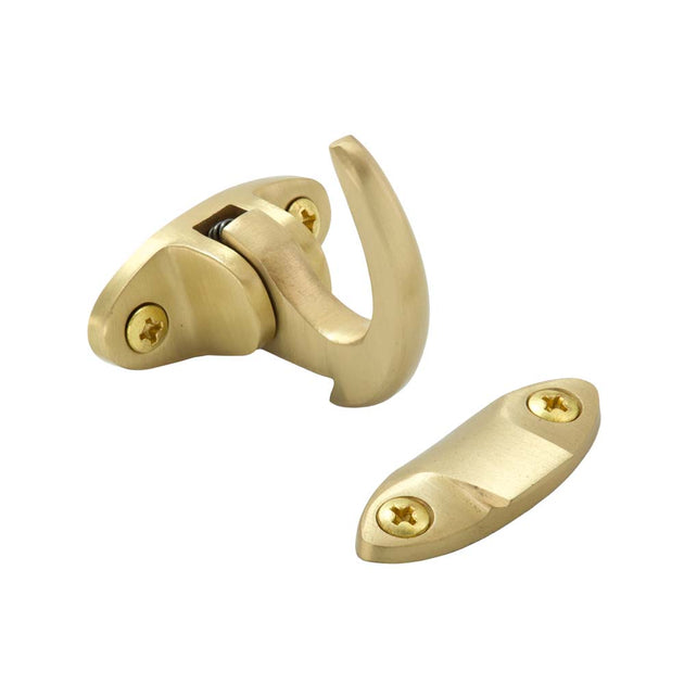 Window Spur Catch Satin Brass | Paddington Hardware