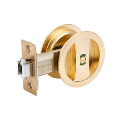 Zanda Sliding Cavity Privacy Set Round Satin Brass