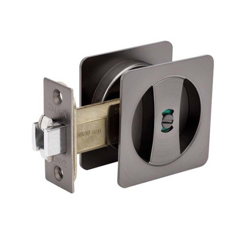 Zanda Sliding Cavity Privacy Set Square Satin Brass