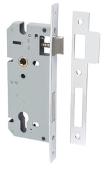 Mortice Lock Euro Polished Chrome CTC85mm Backset 45mm