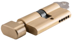 SDG Euro Cylinder Key Thumb 5 Pin Brushed Brass 65mm