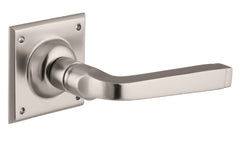 Door Lever Menton Square Rose Pair Satin Nickel